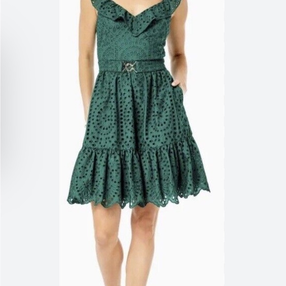 Lilly Pulitzer NWOT, size 4.  Lexalyn Fit and Flare dress, Hosta green - Picture 4 of 5